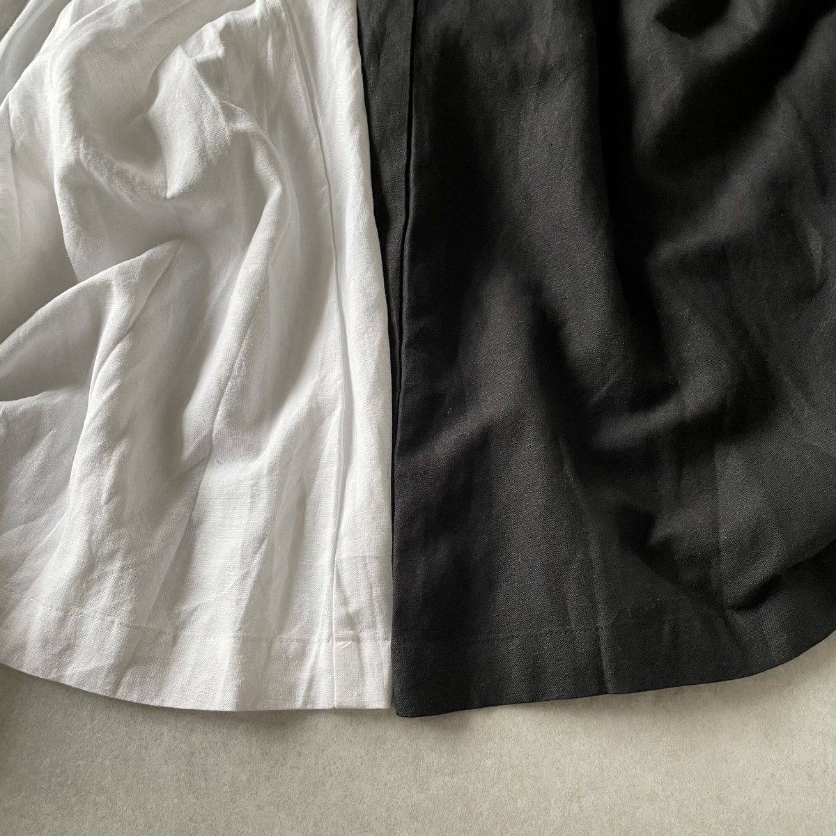 Black Crane クリームホワイト ロングワンピース リネン リネンロングワンピースwhite,black | ok.soon