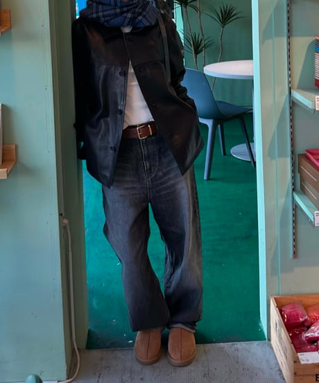 original wide denim black