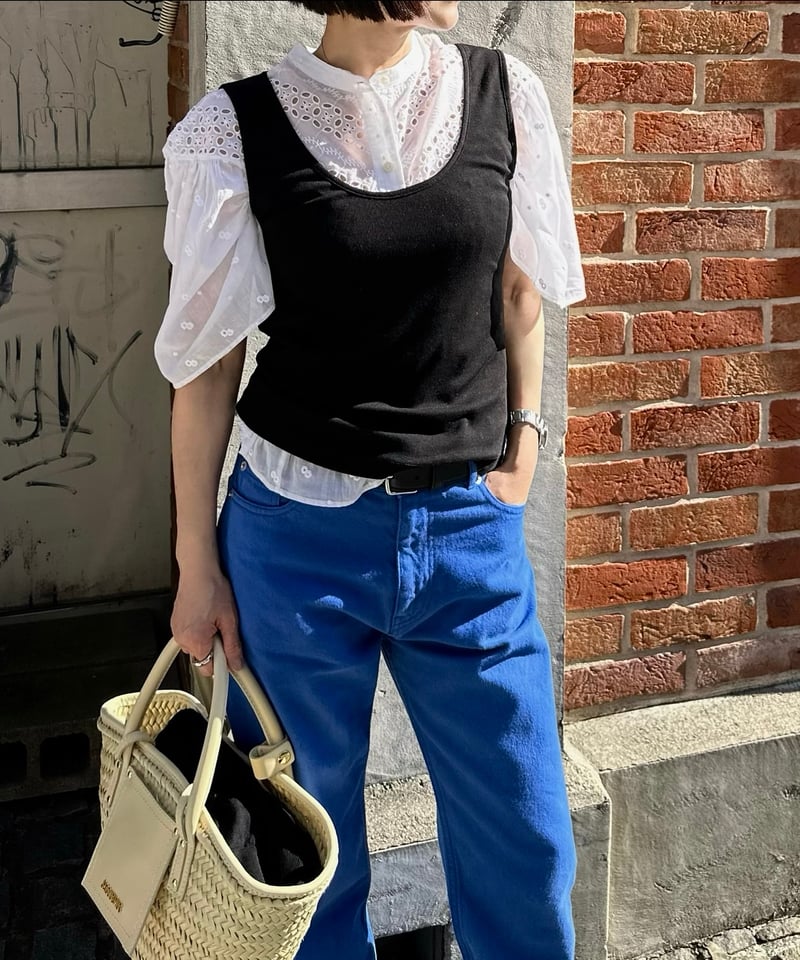 ok.soon×piccadilly DENIM OVERDYE PANTS