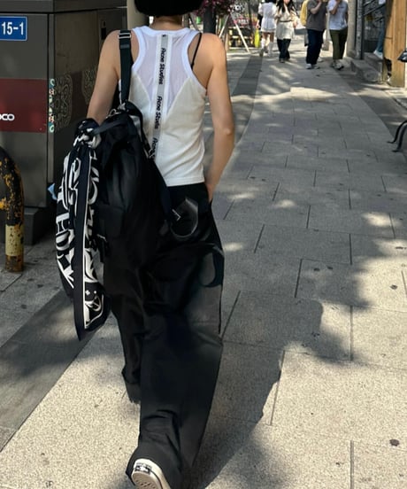 cotton nylon wide pants