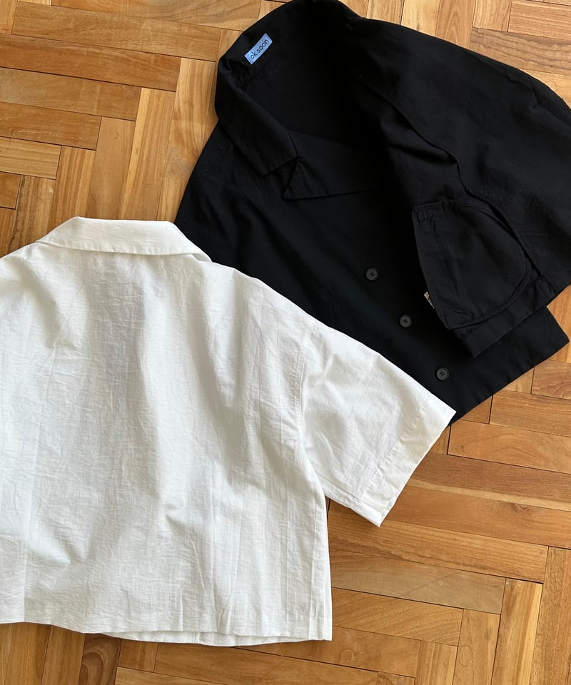 cotton linen half sleeve jacket | ok.soon