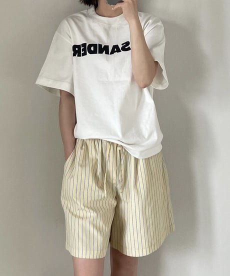 mulch stripe half pants (yellow/blue)