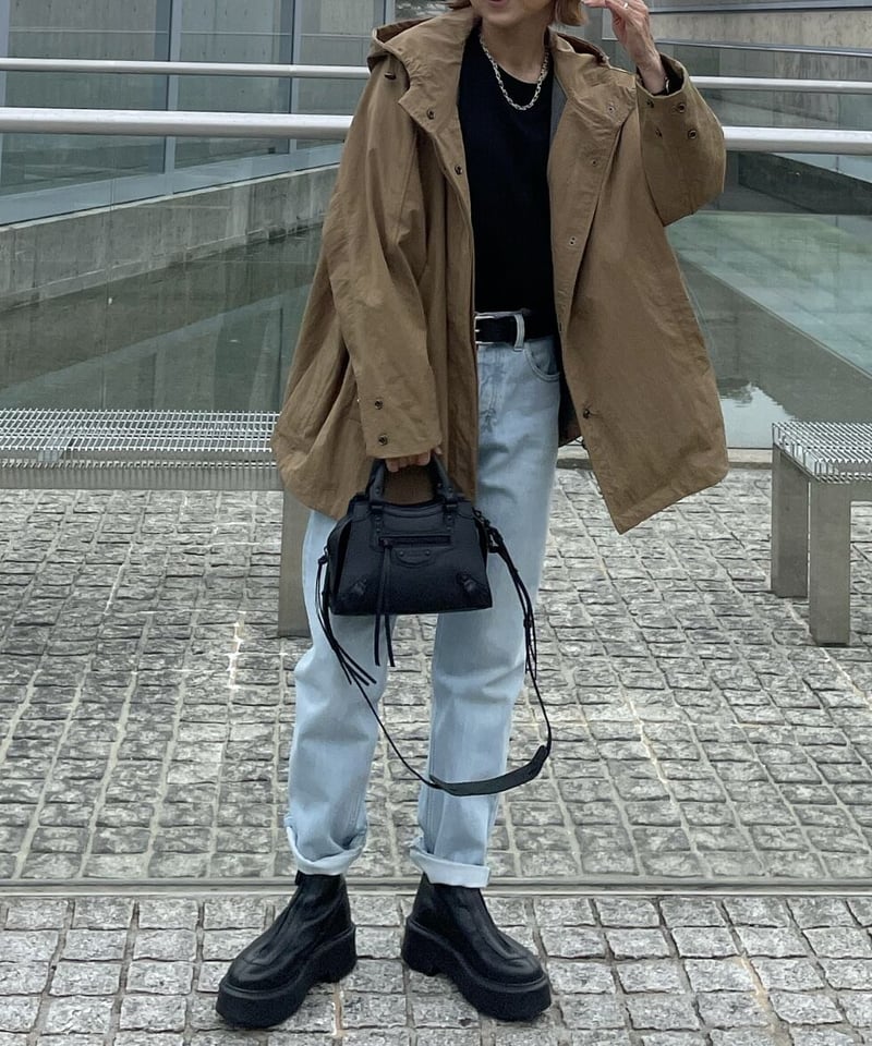 ok.soon hooded blouson オクスン フーデッドブルゾン hooded blouson(black/camel) | ok.soon