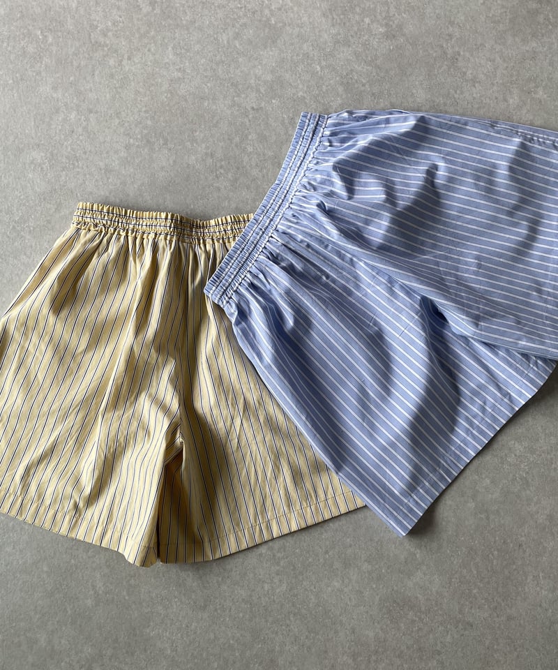 mulch stripe half pants (yellow/blue) | ok.soon
