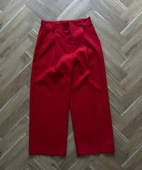 1tuck casual slacks red