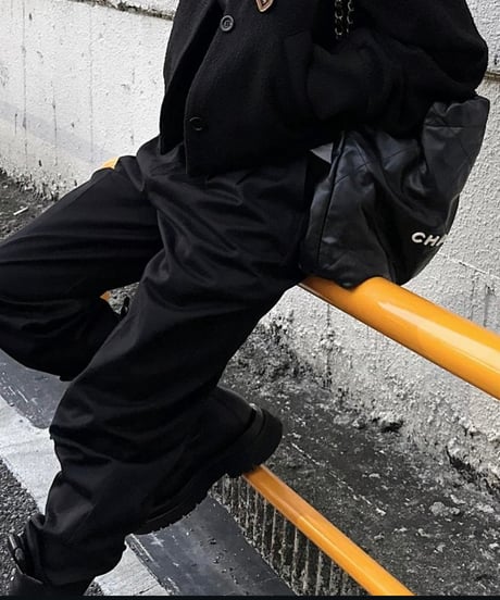 ok.soon×dickies 2tuck tapered chino pants (black)