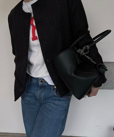 monotone tweed jacket