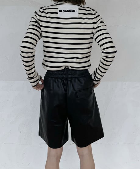 fake leather half pants