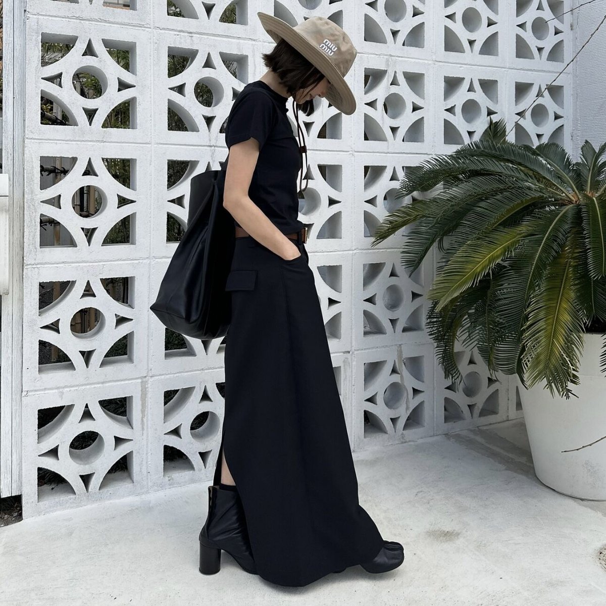maxi skirt black | ok.soon