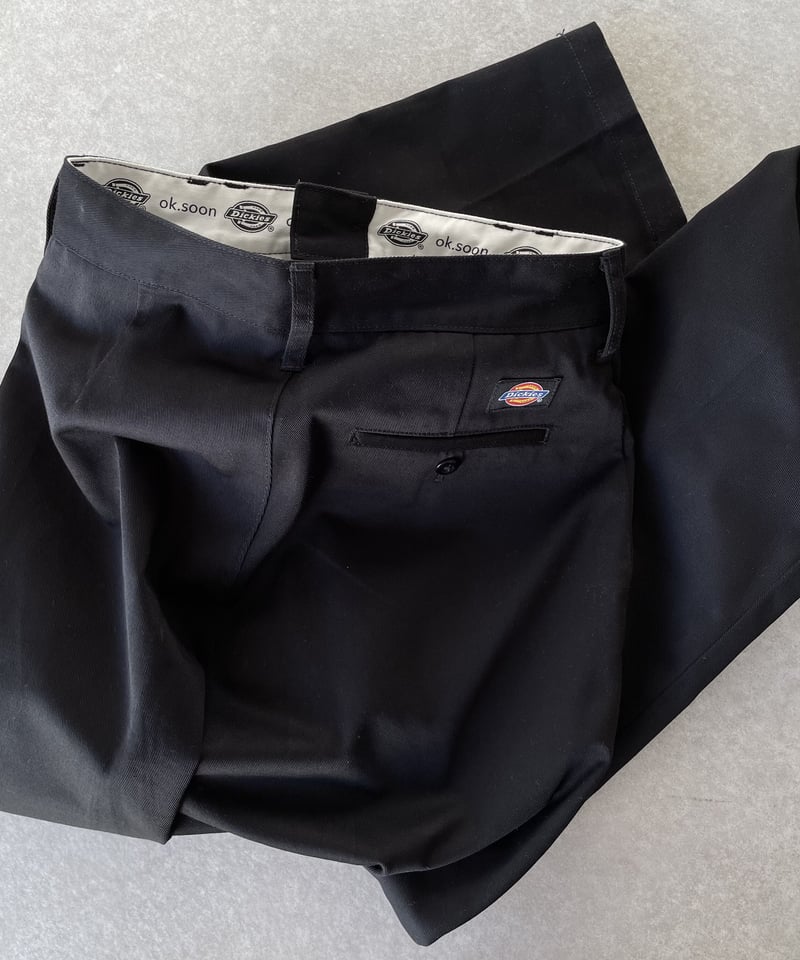 ok.soon×dickies 2tuck tapered chino pants (blac...