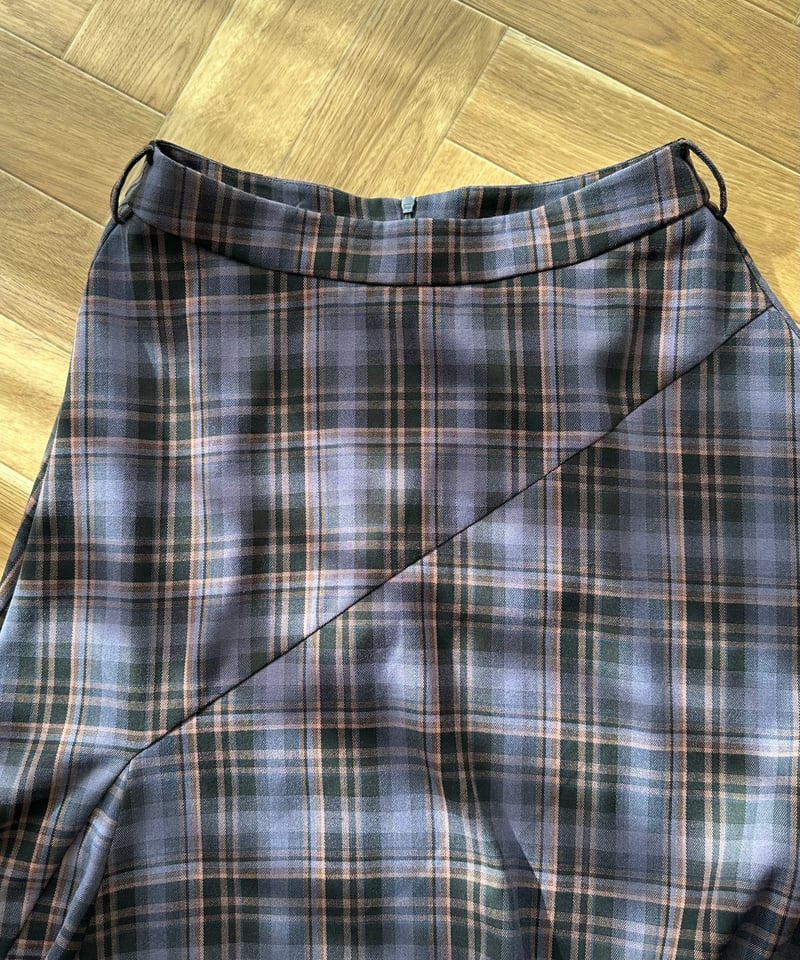 tartan check long skirt | ok.soon