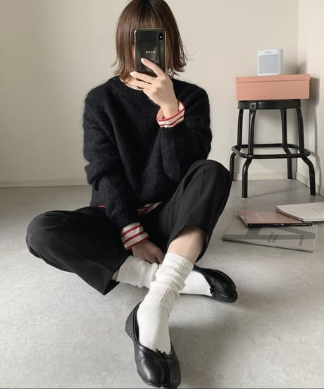 rib socks (white/black/gray/beige)