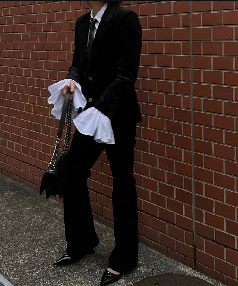 美品　ok.soon　piccadilly　ベロアパンツ　フレア　ブラック ok.soon×piccadilly velours pants(black/brown/ca