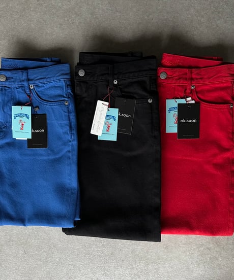ok.soon×piccadilly OGC DENIM OVERDYE PANTS