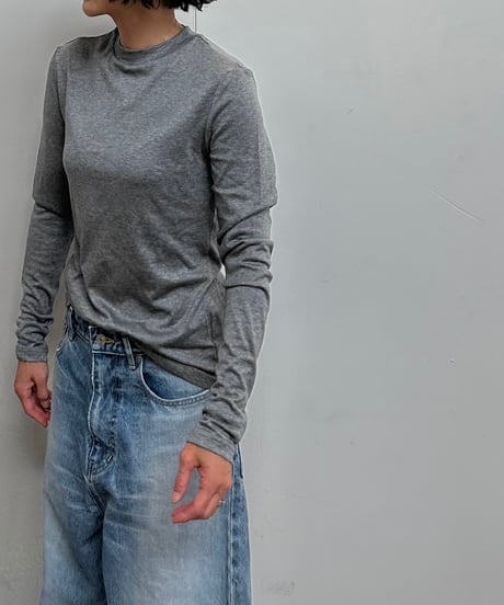 loose fitting long sleeve t gray