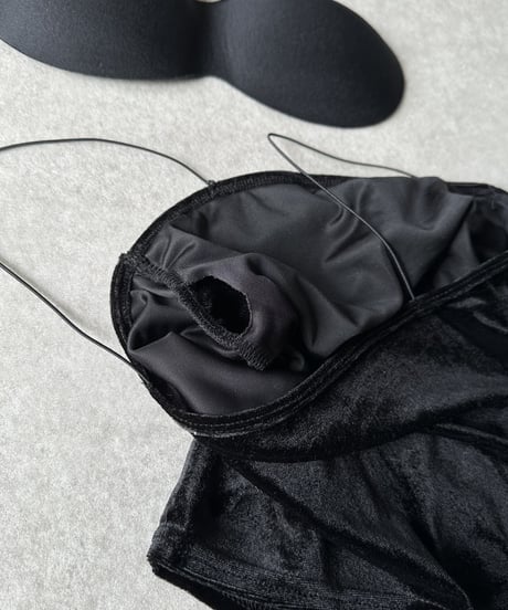 velour cami black