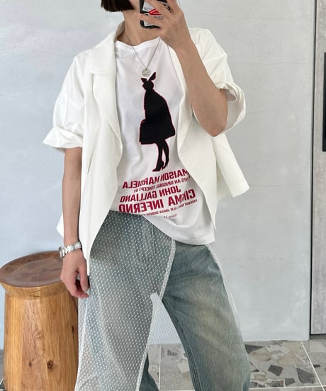 cotton linen half sleeve jacket