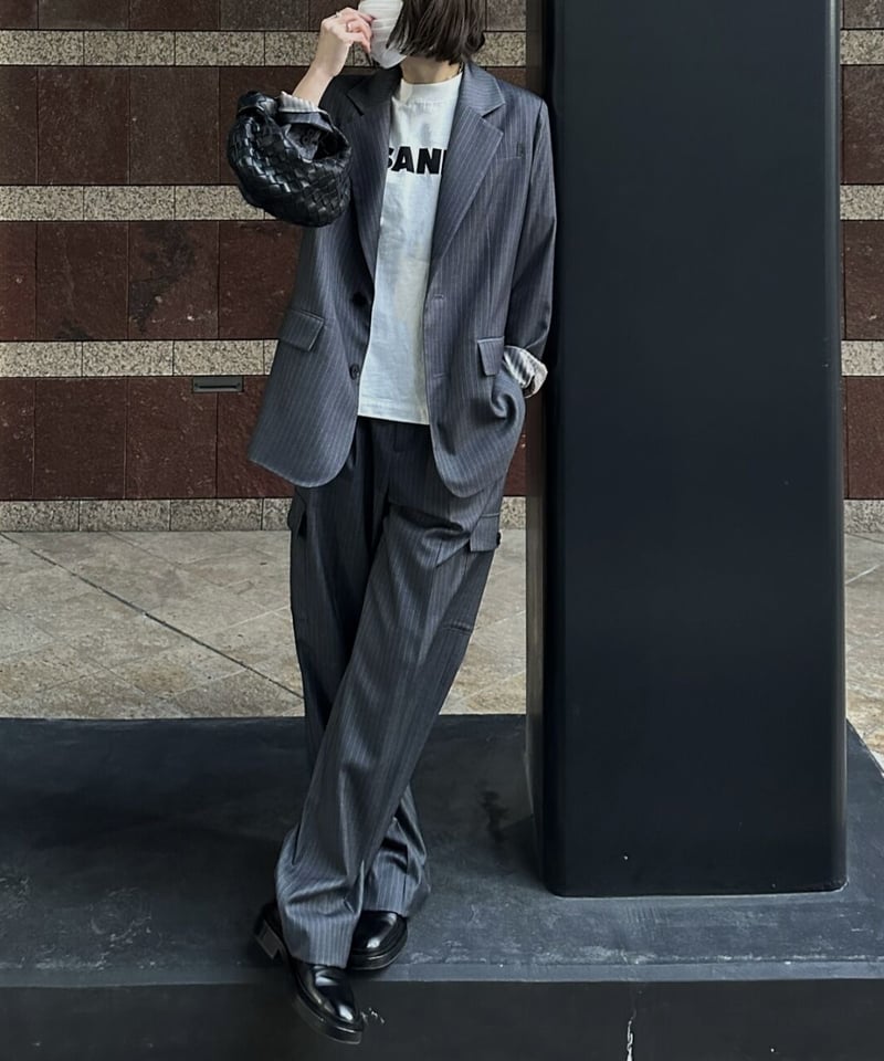 pinstripe tailored jacket | ok.soon 