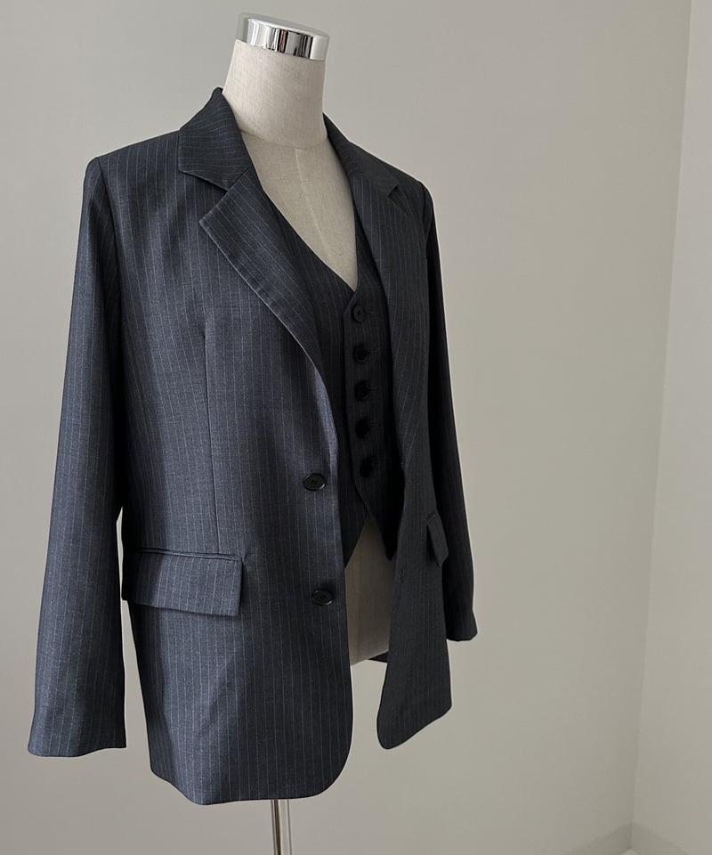 pinstripe tailored jacket | ok.soon