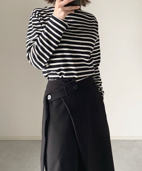 アシンメトリースカートblack