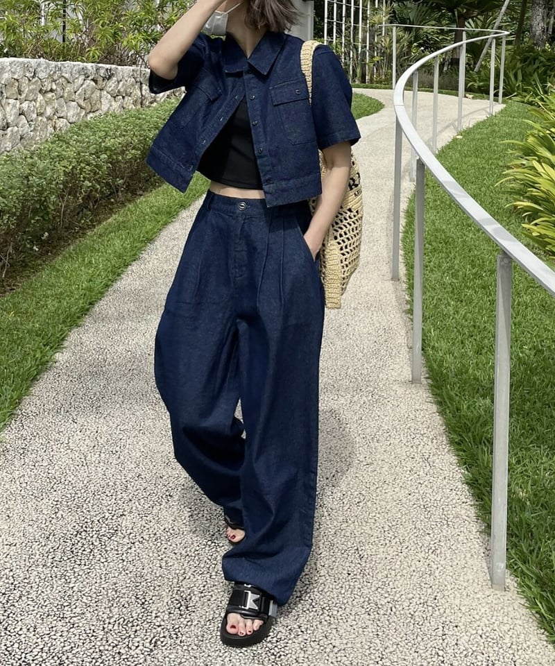 cropped denim set-up | ok.soon
