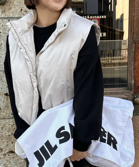 W name down vest （×FASHIRU）ecru