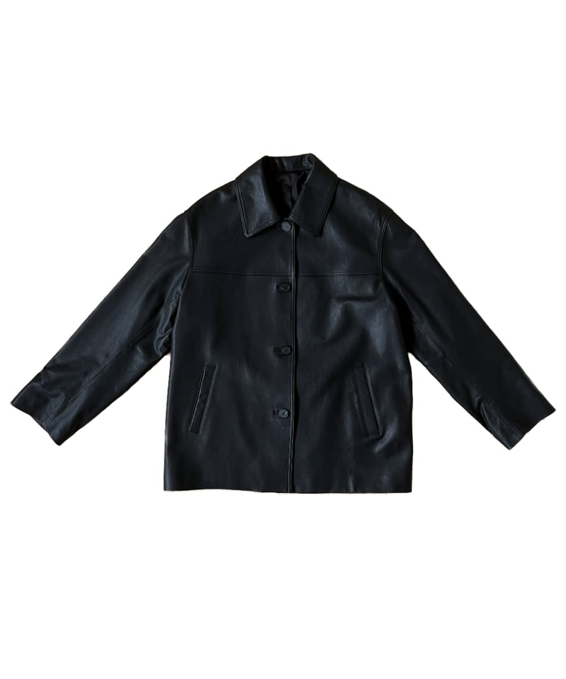 CE'E_SE'E シンセティックレザージャケット ブラック 美品 basic leather jacket | ok.soon