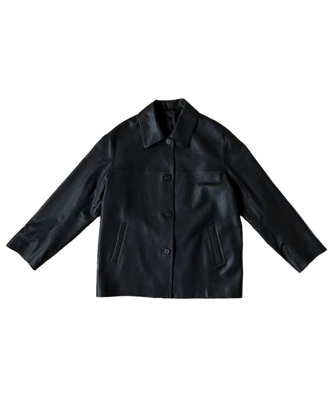 basic leather jacket | ok.soon