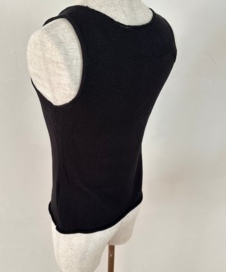 relax series linen blend cardigan & sleeveless knit