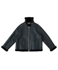 leather shearing jacket