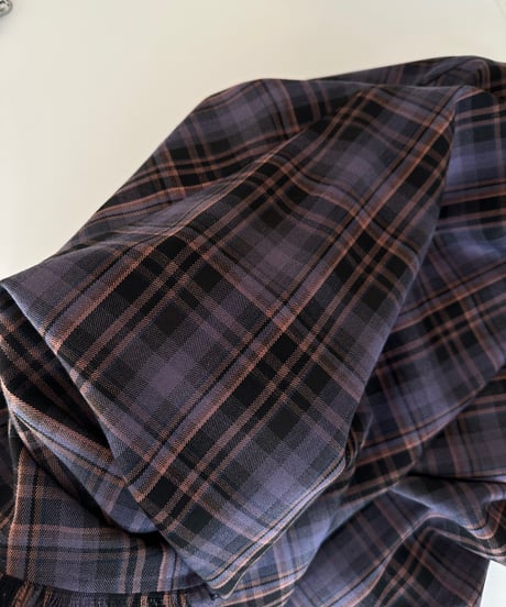tartan check long skirt