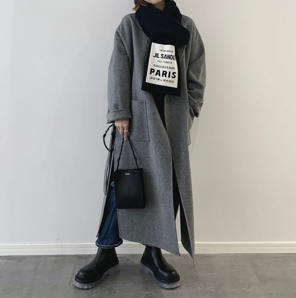light melton coat(gray/black) | ok.soon light melton coat(gray/black) | ok.soon
