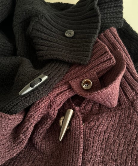 toggle button knit cardigan