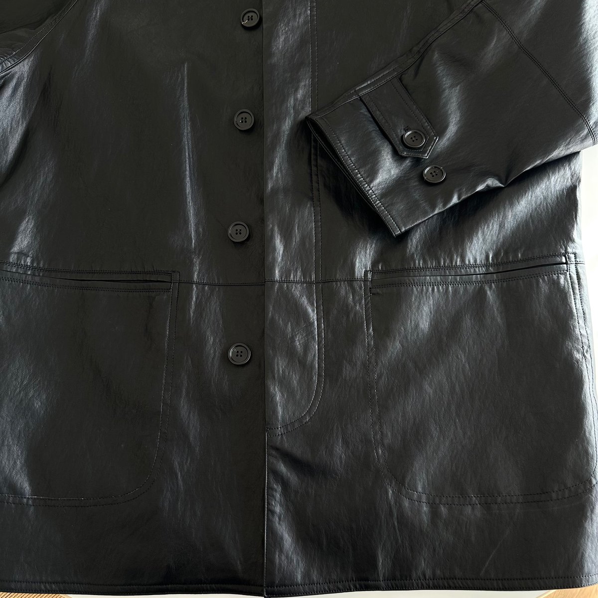 faux leather half coat | ok.soon