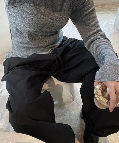 day half sleeve t&day nylon wide pants