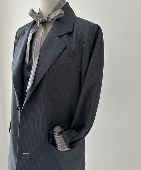 pinstripe tailored jacket