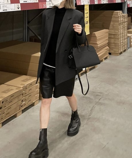 fake leather half pants