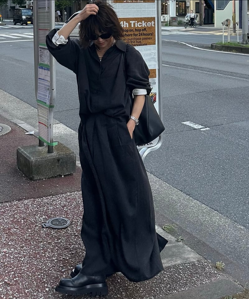 pre-order2］shirt&long skirt relax setup | ok.soon
