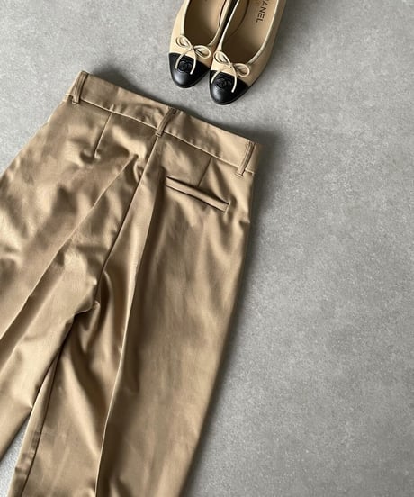 ワイドストレートスラックスcamel