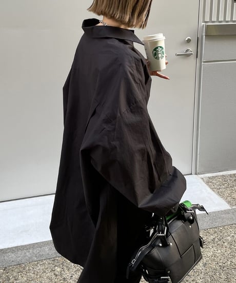over long shirt (black)