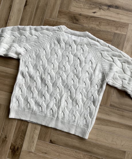 donut cable  knit(black/white)