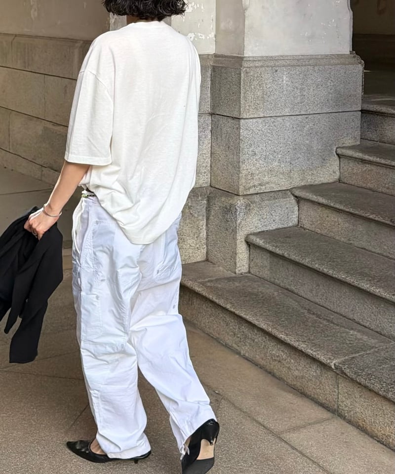 loose fit tshirt(gray/white) | ok.soon