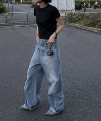 ［pre-order2］original wide denim blue