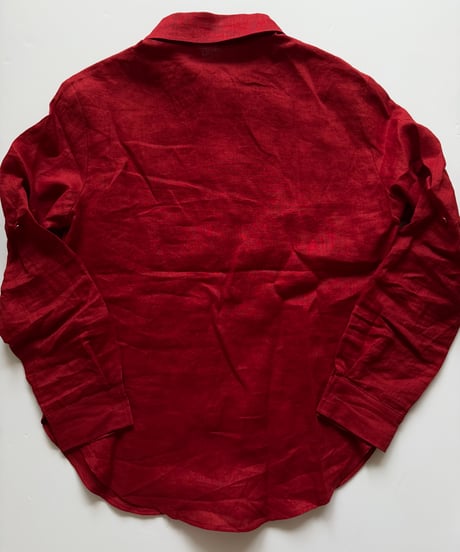 linen shirt red