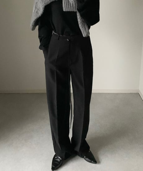 high-waist wool like slacks