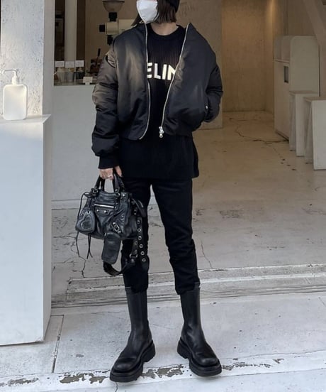 cotton slim pants (black)