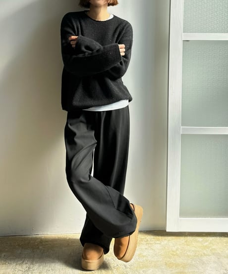 nep yarn high neck,round neck sweater