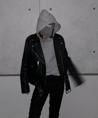 compact hoodie (black/gray)