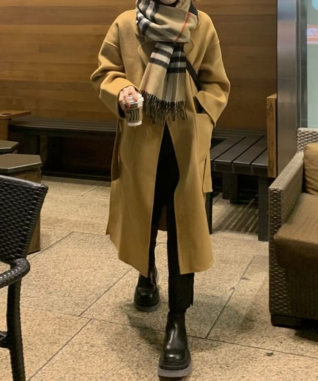 light melton coat(camel)