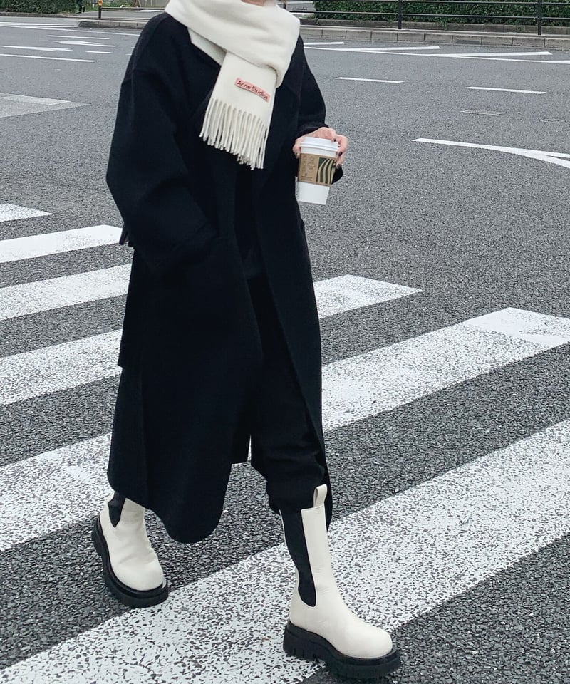light melton coat(gray/black) | ok.soon light melton coat(gray/black) | ok.soon